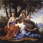 Eustache Le Sueur The Muses Clio, Euterpe and Thalia painting